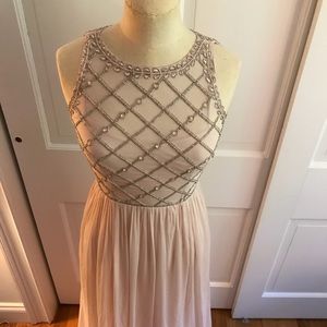 Adrianna Papell blush gown